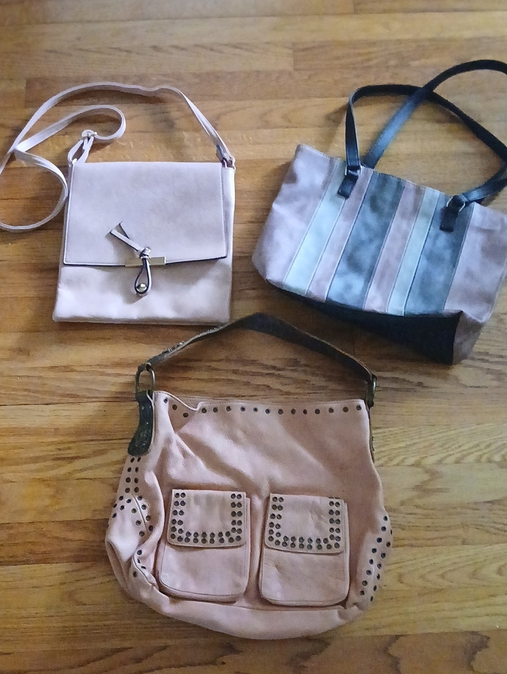Bundke of Three Faux Leather Bags ■ Shoulder Bags- Minor Flaws